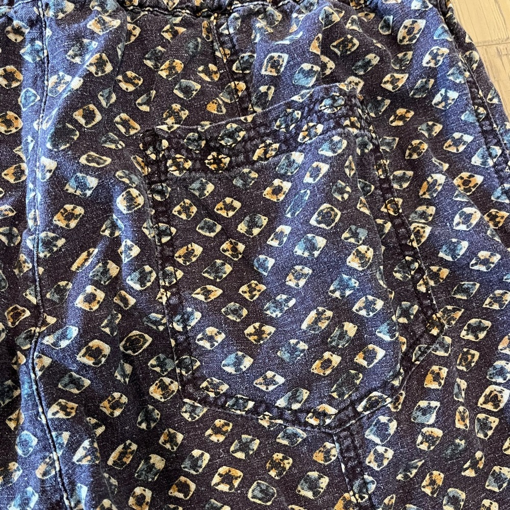 Anthropologie patterned brown tapered pants, size L - Picture 8 of 10